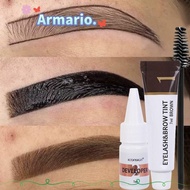 ARMARIO Eyebrow Dye Tint Kit, Waterproof 2 in 1 Eyebrow Cosmetics, Fast Dye Semi Permanent Brow Enha