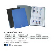 A3 Document Display File Clear Plastic Envelope Inside 10 Envelopes Flamingo 907A3-10