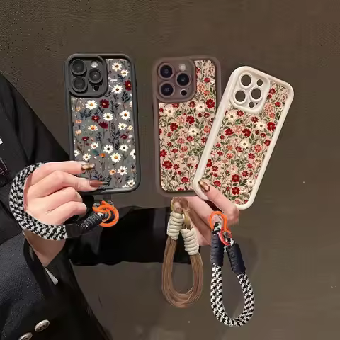 Flowers Wrist Strap Case For Honor 200 300 400 Pro MAGIC 90 7 Lite 5 6PRO X9C Smart X9 X7 20 Nova5T 