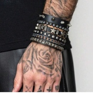 Vintage Leather Bracelet Punk Style Punk rock God Thorn Bracelet TTN077