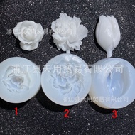 Three-dimensional Rose Flower Bud Flower Epoxy Mold diy Epoxy Table Decoration Listing Keychain Flower Accessories