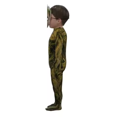 ♥Halloween Cosplay Costume Guardians of The Galaxy Groot Bodysuit Jumpsuit Mask for Children s AA Ne