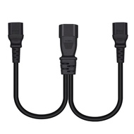 C14 to 2xC15 Extension Power Short Cord IEC320 C14 Male to 2xC15 Female Adapters