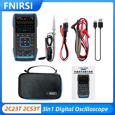FNIRSI 2C23T 2C53T 3 in 1 Digital Oscilloscope Signal Generator Dual Channel High-Precision Multimet