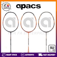 APACS Versus 55 5U 35LBS Max Tension 100%ORIGINAL Dark Grey / Orange / Grey Racket Badminton Racquet