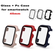 Tempered Glass + Pc case for For iWatch 45mm smart watch kd19 kd19pro Full-cover protection