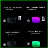 BH2 3D Lamp Night Light Lamp Base Lamp Holder Remote Bedroom Led USB Lighting 7 Colors Home Decor Gi