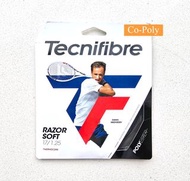 Tecnifibre Razor Soft 17g tennis string 網球線 in black. 17g, 1.25mm. (不議價)
