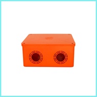 ☆ ☠ ↧ ORANGE PVC SQUARE JUNCTION BOX with COVER Utility Box FIRE RETARDANT HEAVY DUTY  FOR ELECTRIC