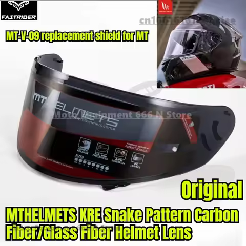 MT KRE Snake Pattern Carbon Fiber/Glass Fiber Helmet Lens MT KRE SV Helmet Visor Original MT-V-09 He