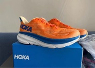👟Brand New HOKA ONE ONE Clifton 9 橙色 男款跑步鞋 頂級質感休閒運動鞋