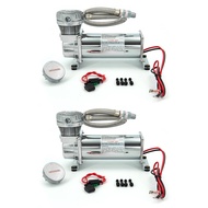 2PCS Universal DC 12V 200 PSI 480C OUTLET 1/4 NPT 3/8 NPT CAR AIR SUSPENSION COMPRESSOR PUMP 14ASC Black or Silver