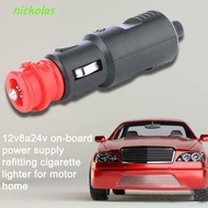 NICKOLAS Cigaret Socket Adaptor, 12V-24V Socket Power Plug Cigaret Socket Male Plug, Durable Welding Free European Style 8A Car Cigaret Lighter Plug Car Charger