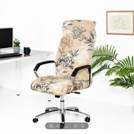 Office Chair Cover with Zipper Rotating Computer Chair Cover Elastic Chair Protective Slipcover K80N