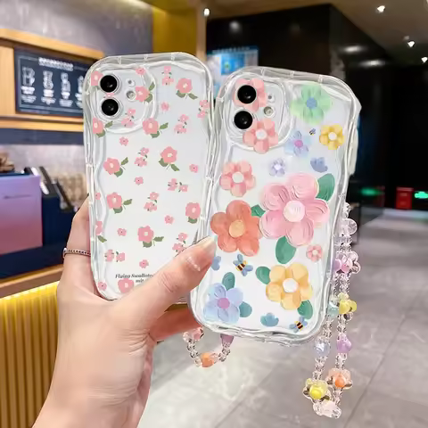 Flower Bracelet Phone Case For OPPO A3 Pro A60 A17 A36 A52 A53 A32 A3X A15 A35 A16 A57 A31 A5 A9 202