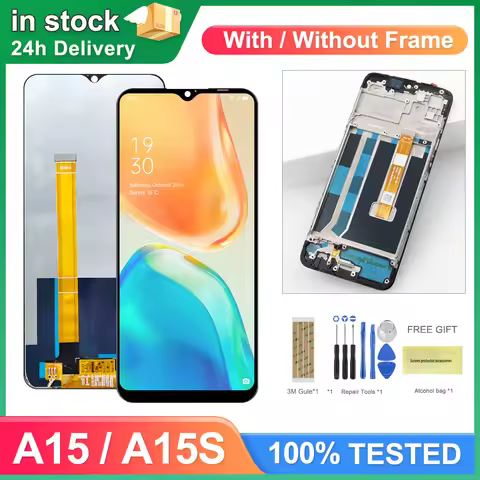 6.52" Screen for Oppo A15S CPH2179 Screen Replacement, for Oppo A15 CPH2185 Lcd Display Digital Touc