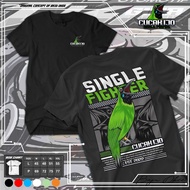 OKEE CLOTHES, GREEN CUCAK BIRD CLOTHES, SINGLE FIGHTER | KICAU MANIA T-SHIRT - KHEYOLSHOP baju t shi