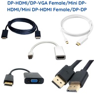 DisplayPort to HDMI Male Cable DisplayPort to VGA Female/ Mini DisplayPort to HDMI Male/ Mini Displa