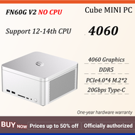 FN60G MINI PC Dedicate Card DDR5 Dual M.2 2280 NVME SSD PCIE 4.0 5 Screen Display 4K 60Hz HD Desk Ga