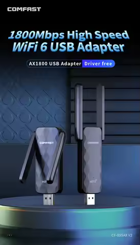 COMFAST WiFi 6 USB Adapter 2.4G 5G AX1800 Driver Free Wireless Dongle Network Card WiFi6 Adaptor USB