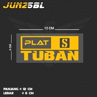TUBAN PLATE WRITING CUTTING STICKER JUN25BL JTR/