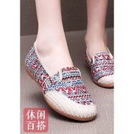 Old Beijing Cloth Shoes Women's Indoor Shoes Soft-Soled Lazy Shoes Women's Shoes Flower Cloth Shoes 