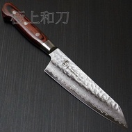 【極上和刀】堺孝行 劍型三德刀 33層槌目大馬士革VG10 160mm(7399)日本進口菜刀 劍形牛刀