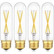 T10 LED Bulb 25W Equivalent, 2700K Warm White, 2 Watts E26 Base Dimmable Tube LED Bulb, 200LM LED Ch