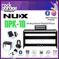 NUX NPK-10 88 Key Digital Piano With Wooden Stand And Bluetooth Connectivity Weighted Keyboard - Bla