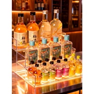 Wine Shelf Wine Storage Display Rack Stepped Wine Cabinet Multi-Layer Shelf Acrylic Desktop Bar Mini