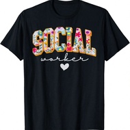 Floral Social Worker Shirt, For Social Worker, School Couns T-Shirt