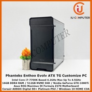 PHANTEKS ENTHOO EVOLV ATX TG CUSTOMIZE GAMING INTEL CORE I7-7700K 16GB RAM 512GB NVME SSD GTX-1080TI