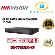 HIKVISION 32CH / 32 CHANNEL DS-7732NXI-K4 1.5U K SERIES ACUSENSE 4K NVR (UP TO 32CH IP VIDEO)