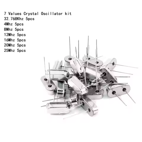 Hc-49s Crystal Oscillator Electronic Kit Resonator Ceramic Quartz Resonator Hc-49 Dip 7 Kinds X 5pcs