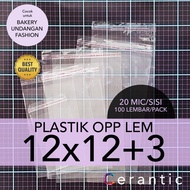 OPP GLUE 12 x 12 +3 cm Clear Plastic Seal for Bread and Invitations 12x12