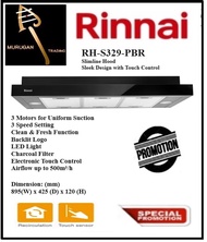RINNAI RH-S329-PBR 90CM SLIMLINE HOOD WITH TOUCH CONTROL| Local Singapore Warranty | Express Free Home Delivery