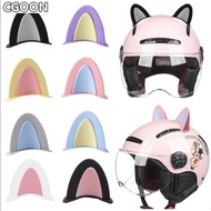 C5GOON 2PCS Cute Motorcycle Accessories Cat Ears Motocross Electric Car Driving Helmet Decroation