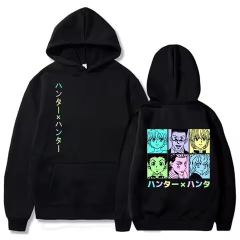 Anime Hunter X Hunter Hoodie Cool Pull Pickup GON FREECSS/Kilua Zoldyck Pattern Printed Sweatshirt A