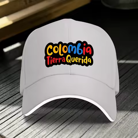 1pc, Colombia Tierra Querida Adjustable Sandwich Baseball Cap, Lightweight Printed Craft Women's Hat