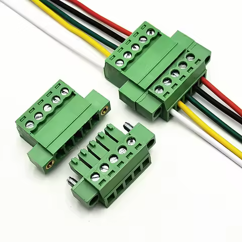 5Sets 15EDG 3.81 2/3/4/5/6 Pin Solderless Butt Screws Secure Terminal Block Connector 3.81MM Pitch P