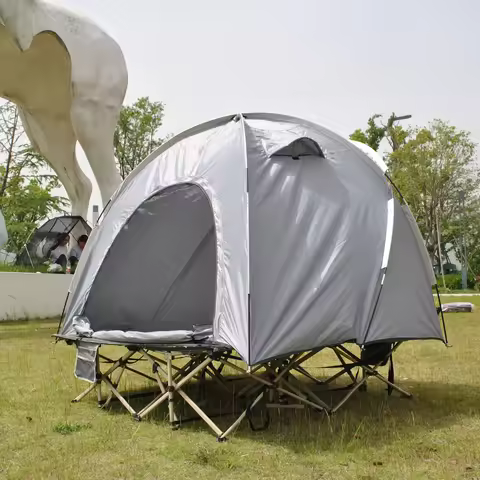 Cot Tent for Camping 4 Person Tent Waterproof Windproof Camping Tent, Easy Setup Dome Tent,cot Bed T