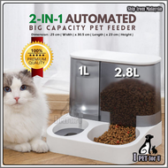 2-in-1 Automatic Big Size Pet Feeder water &amp; Food Bekas Makanan Kucing Besar Dog Cat Bowl Tempat Makanan Kucing