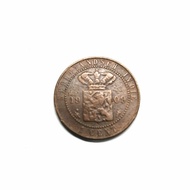 Uang Koin Kuno Nederlandsch Indie 1 Cent 1909 Wilhelmina