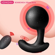Inflatable Huge Anal Dildo Vibrator Wireless Remote Control Male Prostate Massager Big Butt Plug Anal Expansion