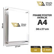 A4 Acrylic Frame Wall Poster Frame/ Acrylic Menu Display/