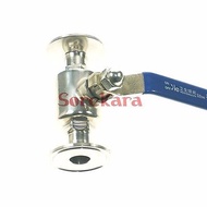 2" 51Mm 304 Stainss Steel Sanitary Ball Valve Tri Cl