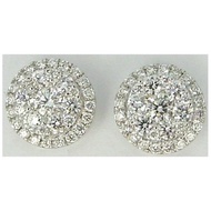 Poh Heng Jewellery 18K Diamond Earrings in White Gold