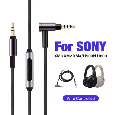 3.5mm Jack Audio Cable Aux Cable Male to Male Earphone Line Cord For Sony WH-1000XM5 XM4 XM3/WH-H900