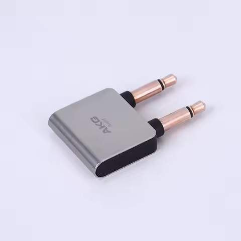 HIFI Gold Nickel Plated Air Plane 3.5mm Airplane Airline Headphone Mono Audio Converter Travel Jack 