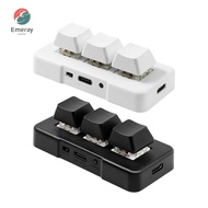 EMERAY Keyboard, MK321U MK321G MK321BT Mini Customized Keyboards, Portable 3-key USB+BT Dual-mode Bl